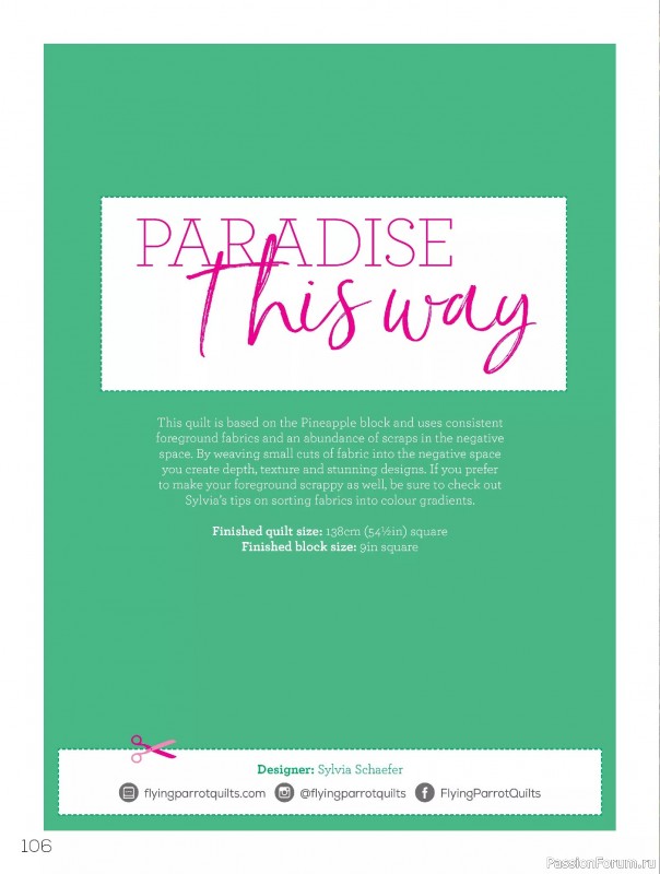 Коллекция проектов для рукодельниц в журнале «Quilters Companion №136 2025»