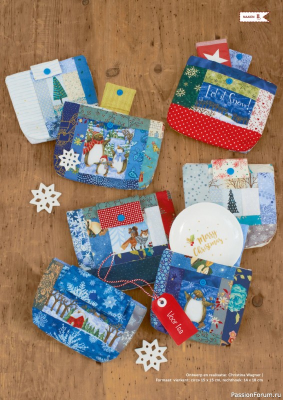 Коллекция проектов для рукодельниц в журнале «Stitch & Quilt №94 Kerstspecial 2025»