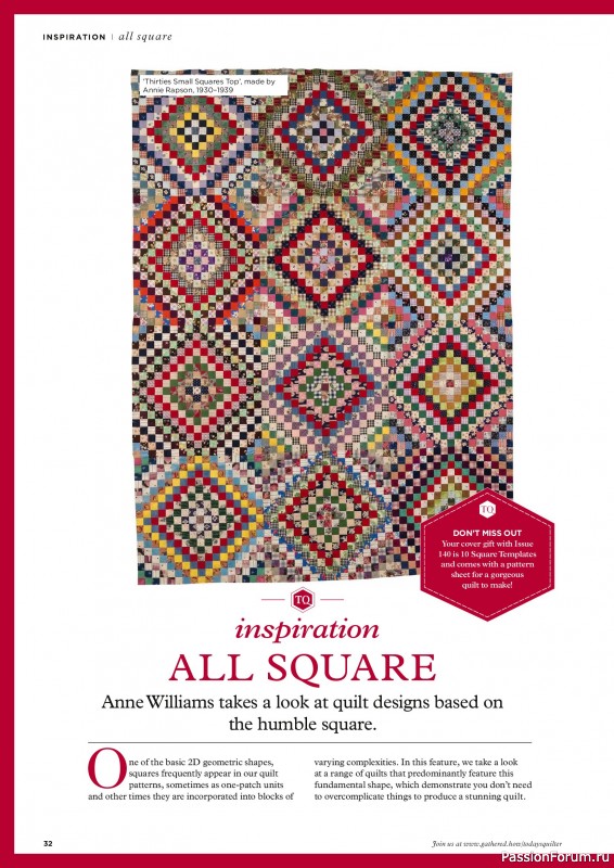 Коллекция проектов для рукодельниц в журнале &laquo;Todays Quilter №139 2026&raquo;
