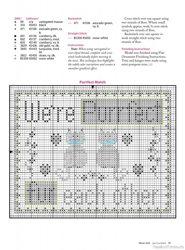 Коллекция вышивки в журнале «Just CrossStitch - Winter 2025»
