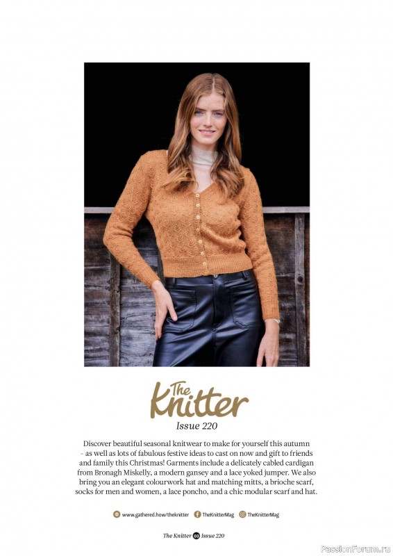 Вязаные проекты спицами в журнале «The Knitter №220 2025»