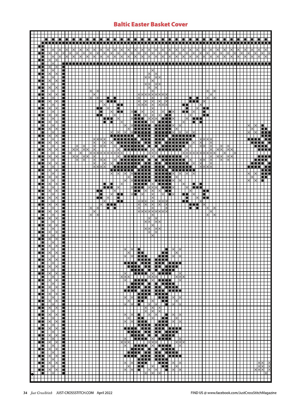 Вышивка крестом в журнале «Just CrossStitch - April 2022»