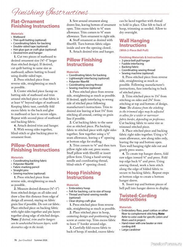 Коллекция вышивки в журнале &laquo;Just CrossStitch - Summer 2026&raquo;