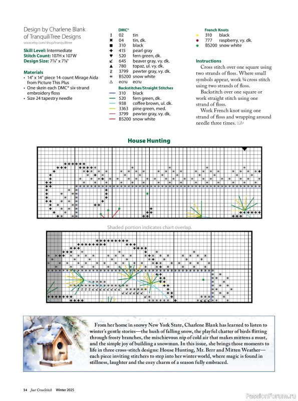 Коллекция вышивки в журнале «Just CrossStitch - Winter 2025»