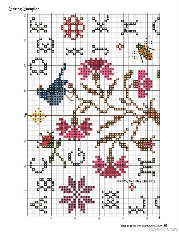 Коллекция вышивки в журнале «Punch Needle & Primitive Stitcher - Spring 2025»
