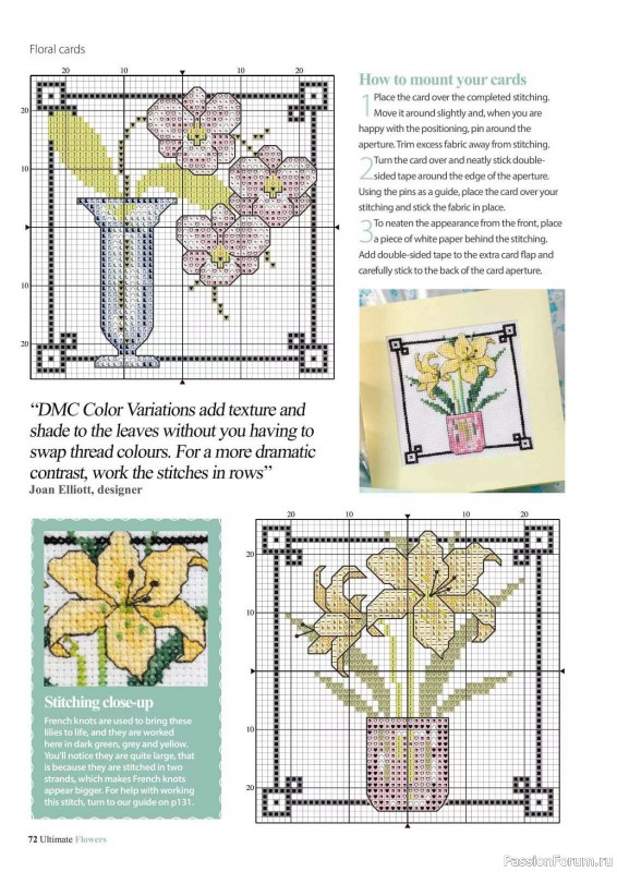 Коллекция вышивки в журнале «Ultimate CrossStitch Flowers - 2025»