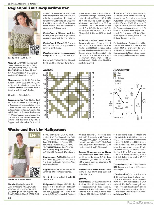 Вязаные модели в журнале &laquo;Sabrina №2 2026 Germany&raquo;