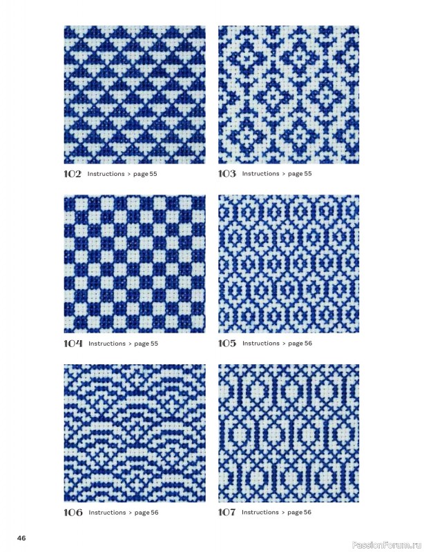 Вязаные проекты в книге &laquo;200 Japanese Cross Stitch Designs&raquo;.