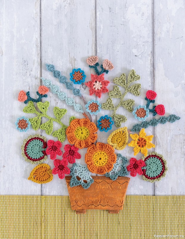 Bязаные проекты в журнале «100 crochet: flowers, plants and petals»