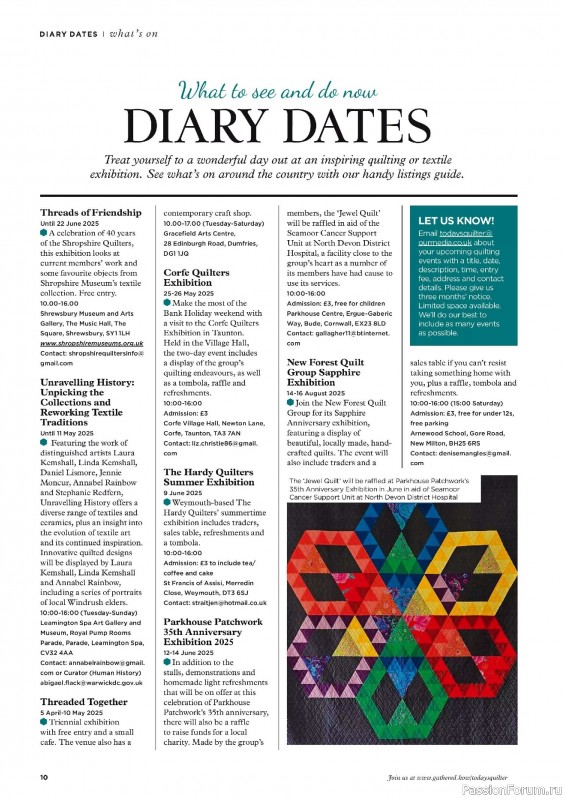 Коллекция проектов для рукодельниц в журнале «Todays Quilter №126 2025»