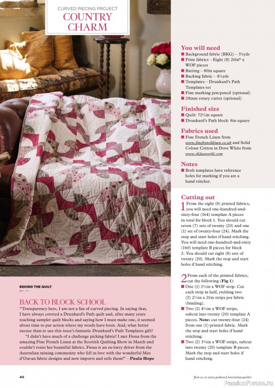 Коллекция проектов для рукодельниц в журнале «Todays Quilter №130 2025»