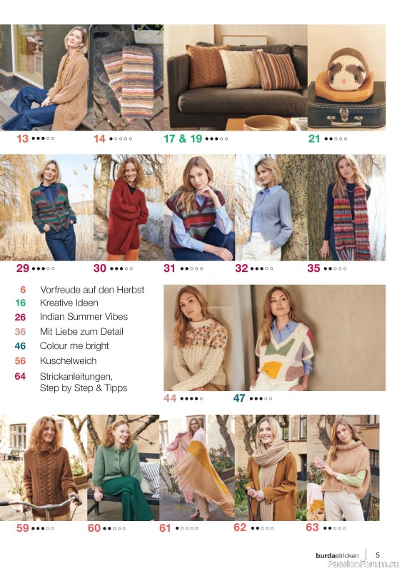 Вязаные модели в журнале «Burda Stricken №4 2022»