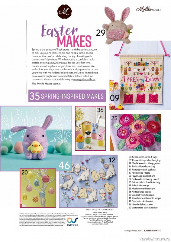Коллекция проектов для рукодельниц в журнале «Mollie Makes - Easter Makes 2026»