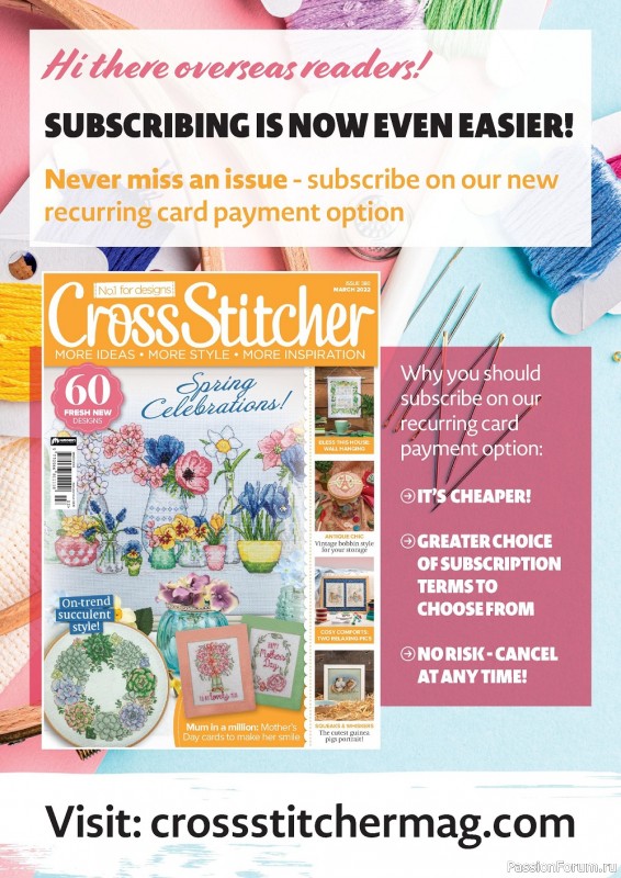 Коллекция вышивки крестиком в журнале «CrossStitcher №381 2022»