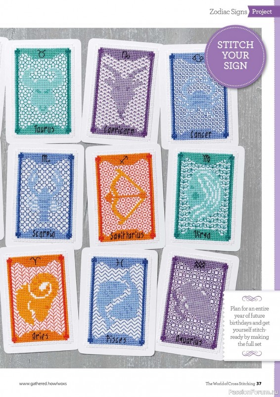 Коллекция вышивки в журнале «The World of Cross Stitching №320 2022»