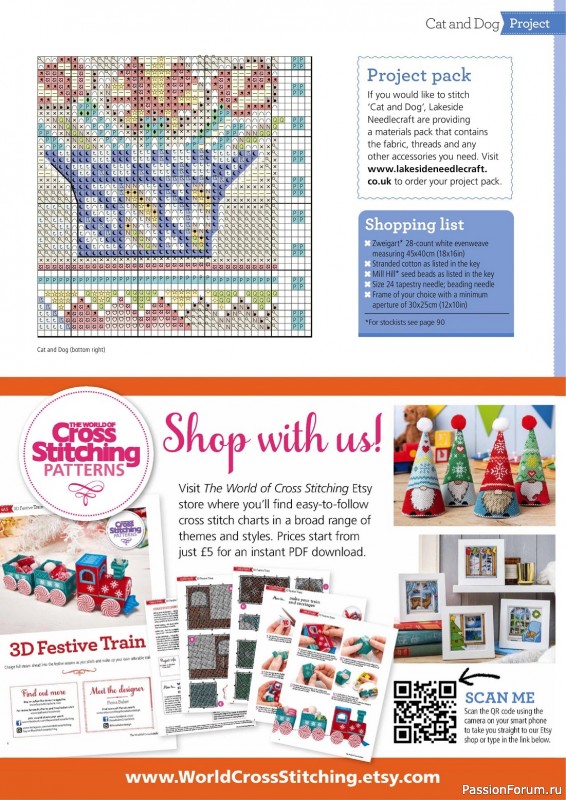 Коллекция вышивки в журнале «The World of Cross Stitching №338 2022»