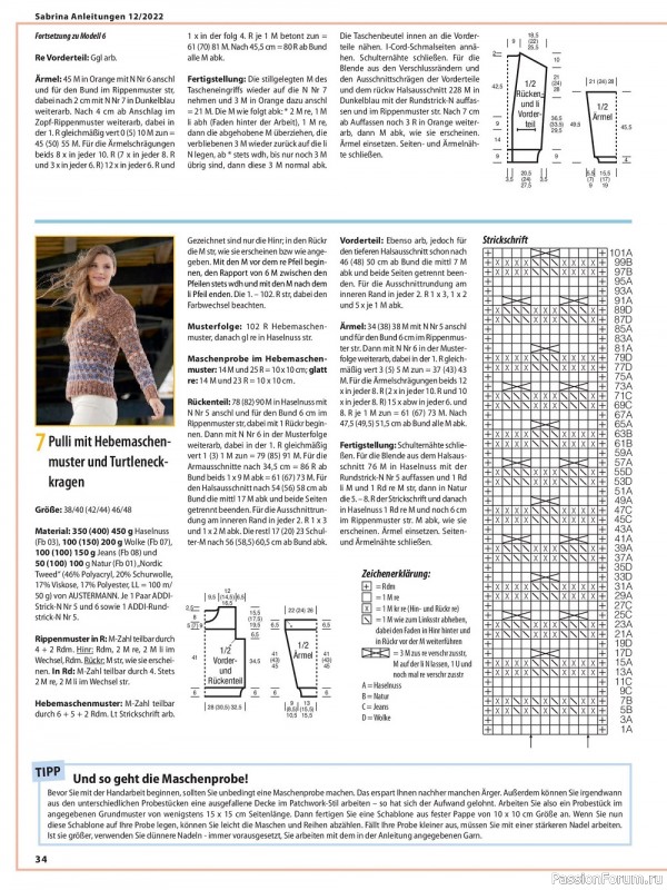 Вязаные модели крючком в журнале «Sabrina Germany №12 2022»