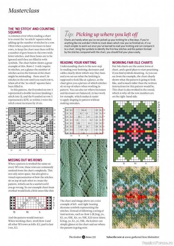 Вязаные проекты спицами в журнале «The Knitter №222 2025»