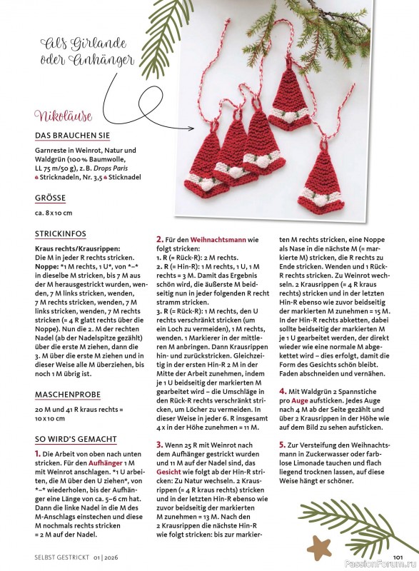 Вязаные проекты в журнале «Selbst Gestrickt №1 2026»