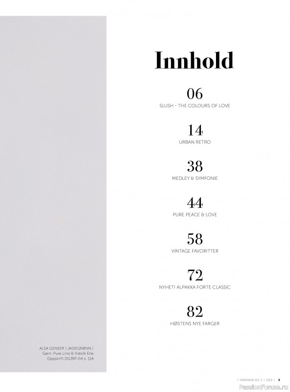 Вязаные проекты в журнале «Yarnmade №2 2019 Autumn & Winter Collection».