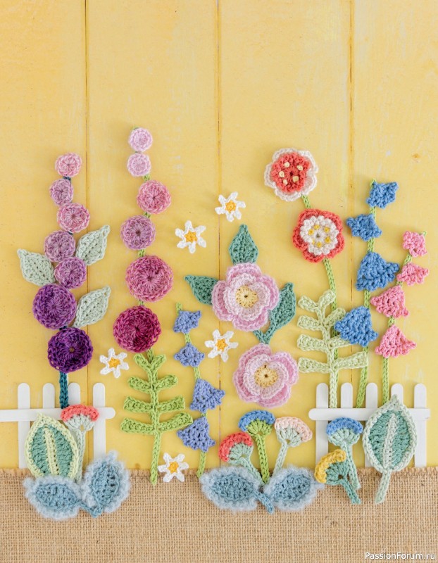 Bязаные проекты в журнале «100 crochet: flowers, plants and petals»