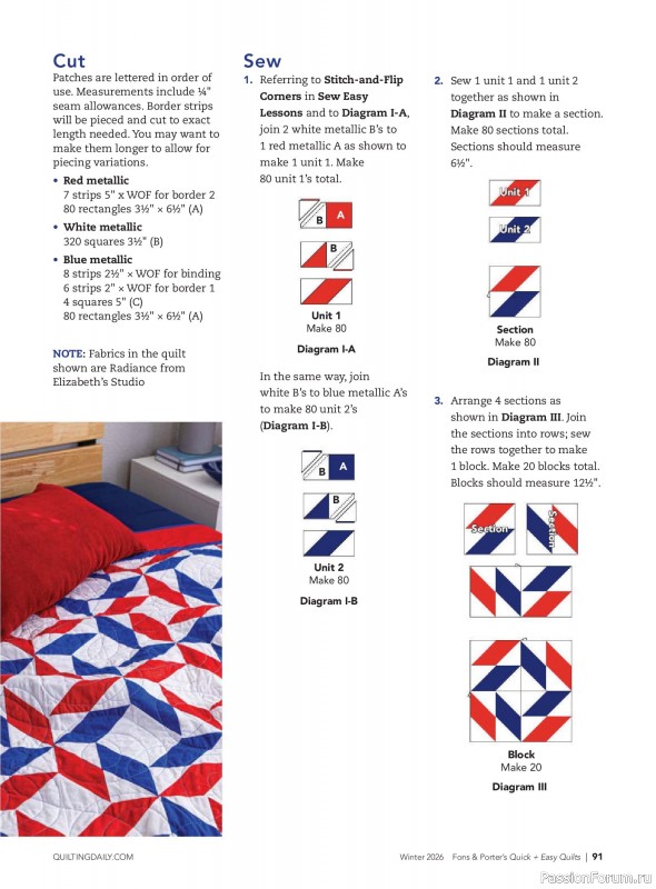 Коллекция проектов для рукодельниц в журнале &laquo;Quick+Easy Quilts - Winter 2026&raquo;