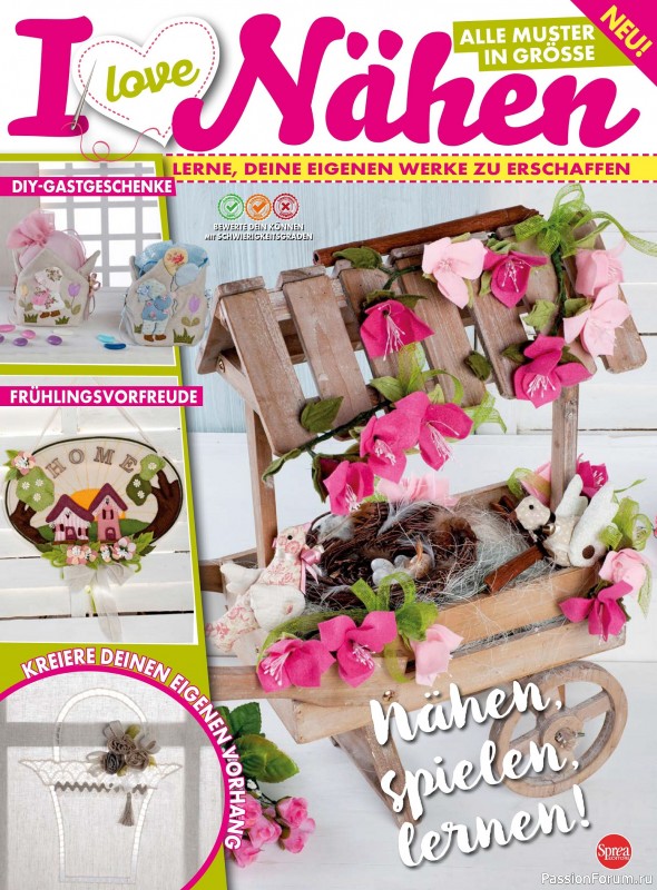 Коллекция проектов для рукодельниц в журнале «I Love Nahen - Februar/Marz 2026»
