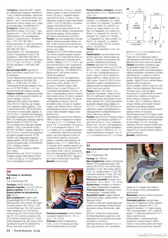 Вязаные модели в журнале &laquo;B-Вязание №1 2026&raquo;