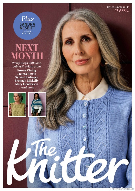Вязаные проекты спицами в журнале «The Knitter №213 2025»