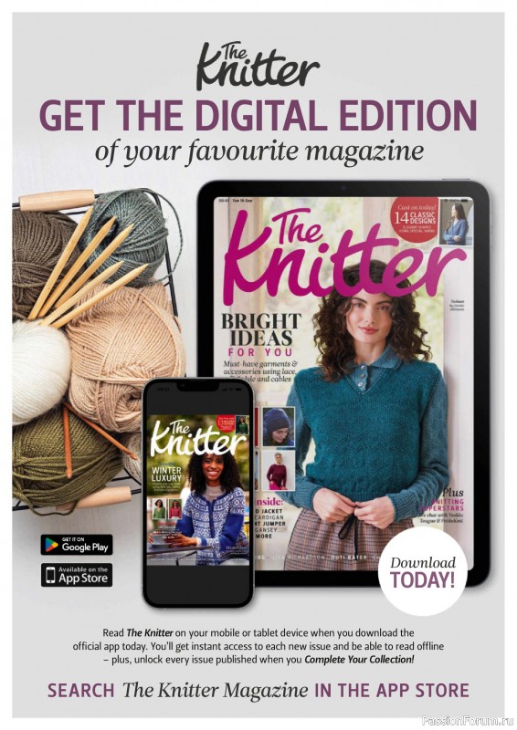 Вязаные проекты спицами в журнале &laquo;The Knitter №225 2026&raquo;