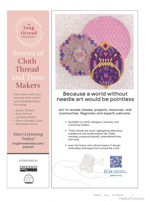 Коллекция проектов для рукодельниц в журнале &laquo;PieceWork - Spring 2025&raquo;