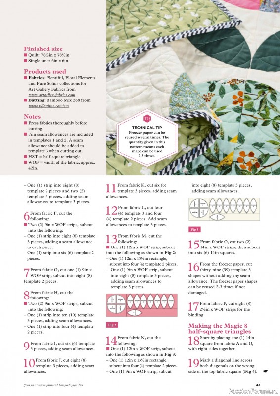 Коллекция проектов для рукодельниц в журнале «Todays Quilter №128 2025»