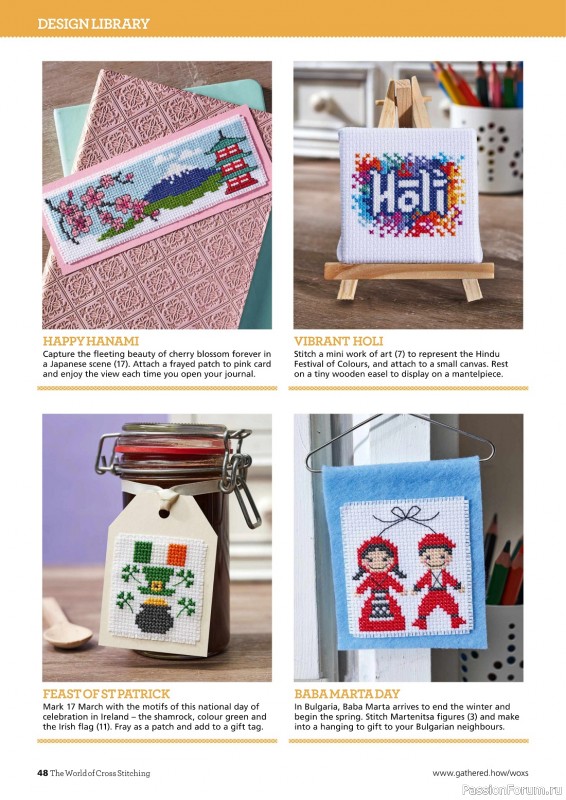 Коллекция вышивки в журнале «The World of Cross Stitching №331 2023»