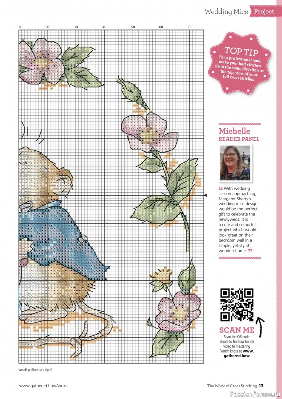 Коллекция вышивки в журнале «The World of Cross Stitching - August 2024»