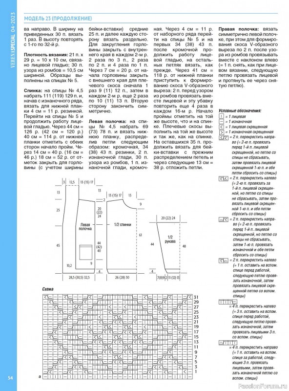 Вязаные модели в журнале «Модное вязание №4 2023»