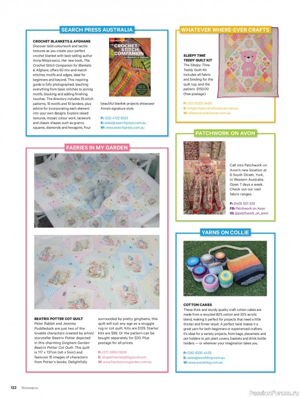 Коллекция проектов для рукодельниц в журнале &laquo;Australian Homespun - February-March 2026&raquo;