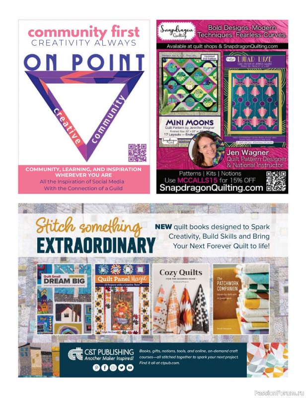 Коллекция проектов для рукодельниц в журнале &laquo;McCall's Quilting - Summer 2026&raquo;