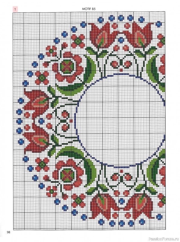 Коллекция вышивки в книге &laquo;Floral Folk Art in Cross Stitch&raquo;