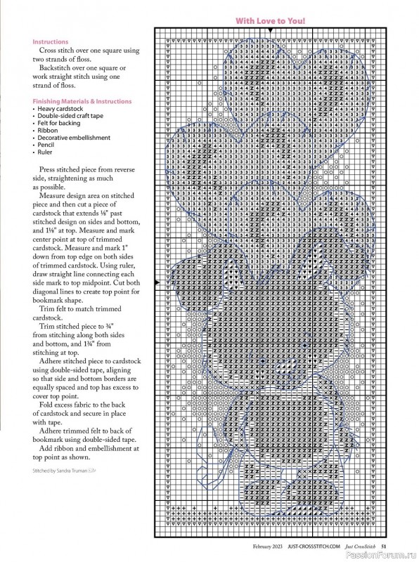 Коллекция вышивки в журнале «Just CrossStitch - February 2023»