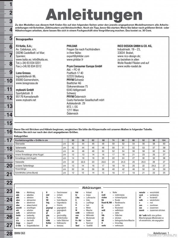 Вязаные модели для детей в журнале &laquo;Baby Maschenmode №68 2026&raquo;