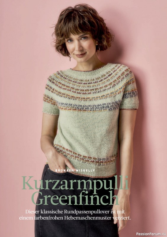 Вязаные проекты спицами в журнале «The Knitter №77 2025 Germany»