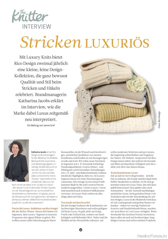 Вязаные проекты спицами в журнале &laquo;The Knitter №82 2026 Germany&raquo;