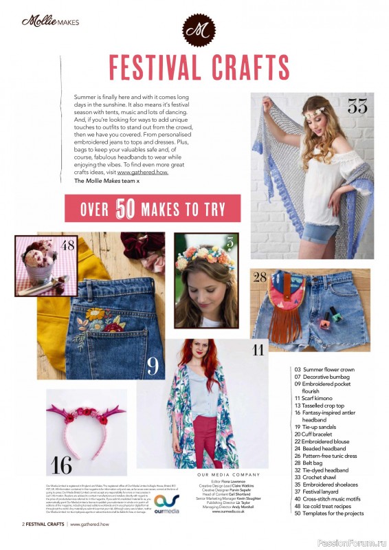 Коллекция проектов для рукодельниц в журнале «Mollie Makes - Festival Crafts 2026»