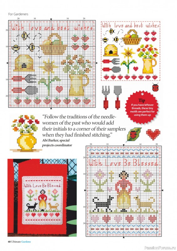 Коллекция вышивки в журнале «Ultimate Cross Stitch Gardens 2026»