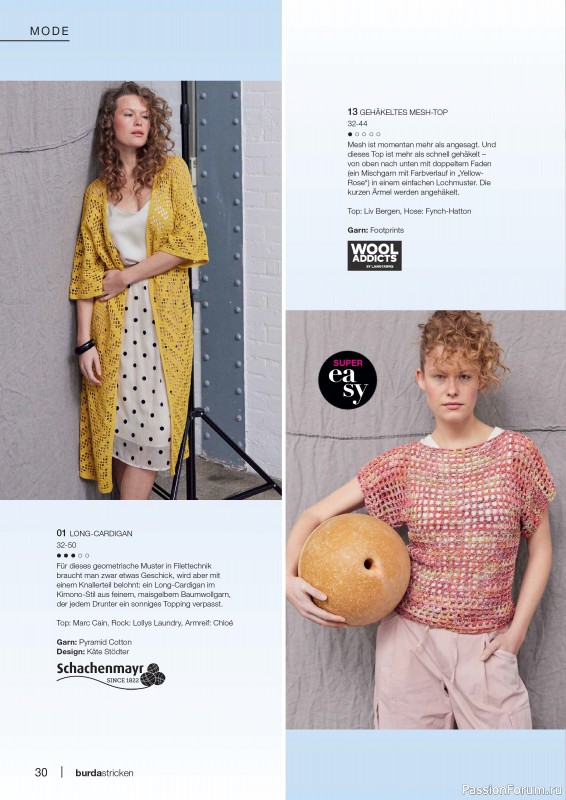 Вязаные модели в журнале «Burda Stricken №2 2025»
