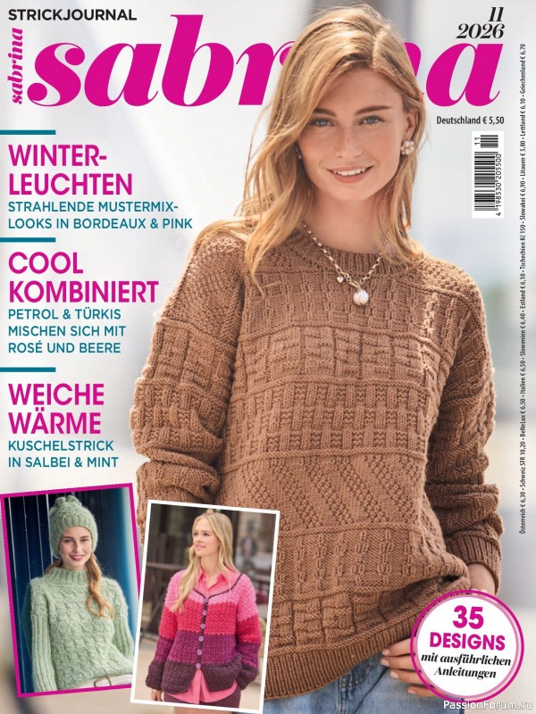 Вязаные модели в журнале &laquo;Sabrina №11 2026 German&raquo;