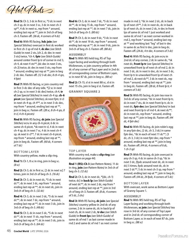 Вязаные проекты крючком в журнале &laquo;Crochet World Specials - Late Spring 2026&raquo;