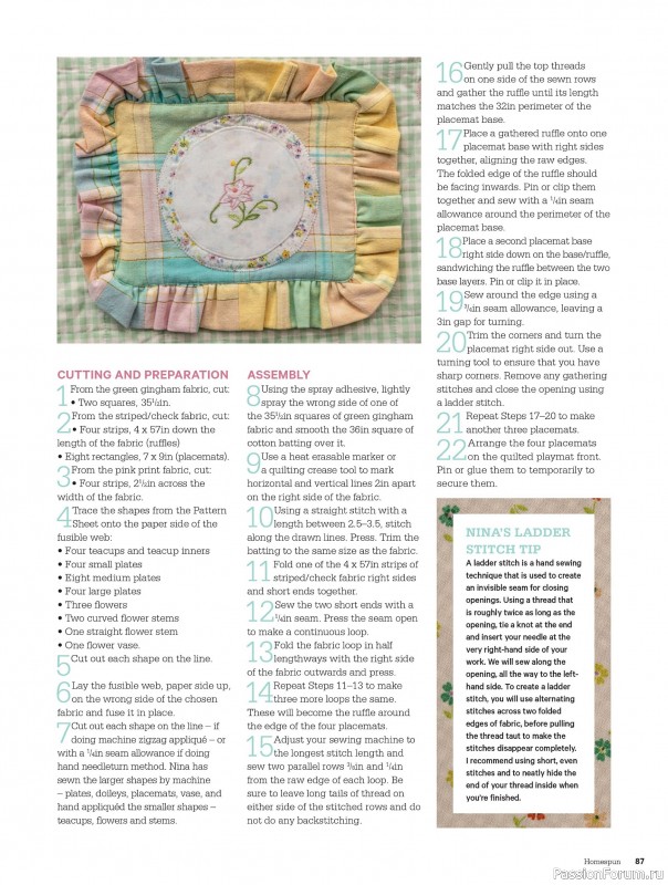 Коллекция проектов для рукодельниц в журнале «Australian Homespun №231 2026»