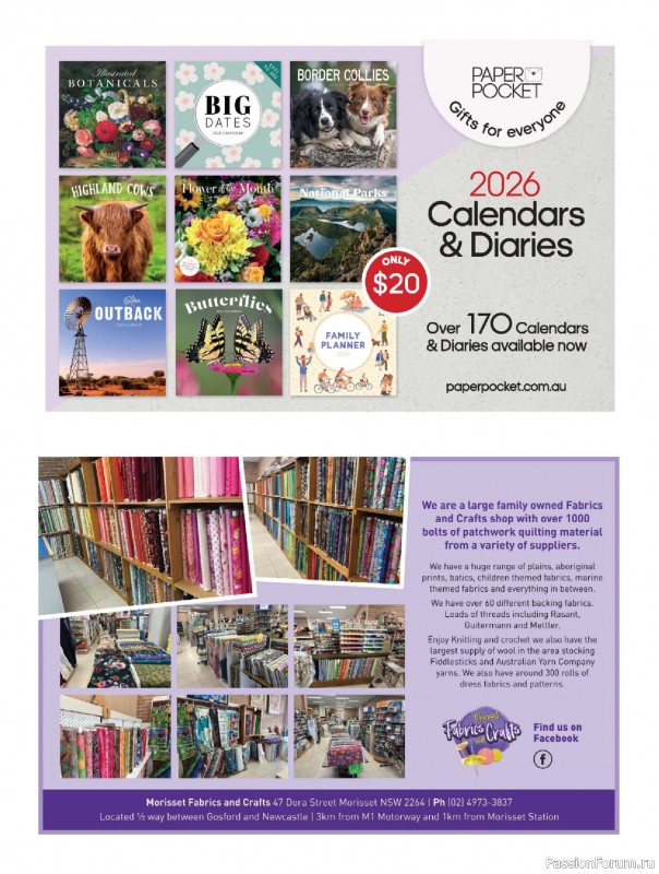 Коллекция проектов для рукодельниц в журнале &laquo;Australian Homespun - February-March 2026&raquo;