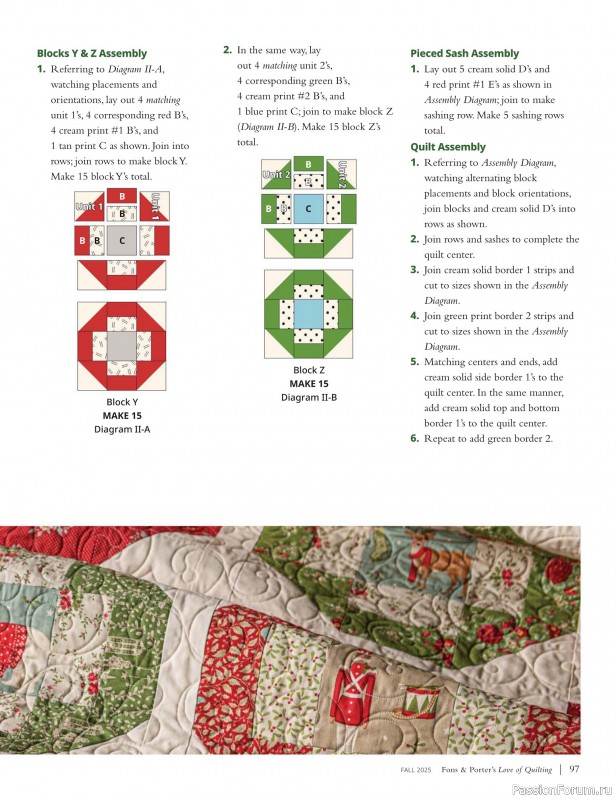 Коллекция проектов для рукодельниц в журнале «Fons & Porter’s Love Of Quilting - Fall 2025»